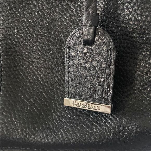 Cole Haan Black Pebbled Leather Satchel/Crossbody - Picture 4 of 14